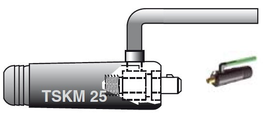 CX1125 TIG (GTAW) PLUG 25 GAS TUBE 2m